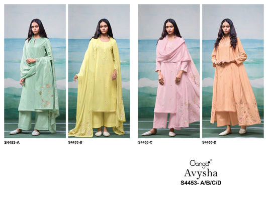 Avysha 4453 Ganga Cotton Plazzo Style Suits Supplier Gujarat