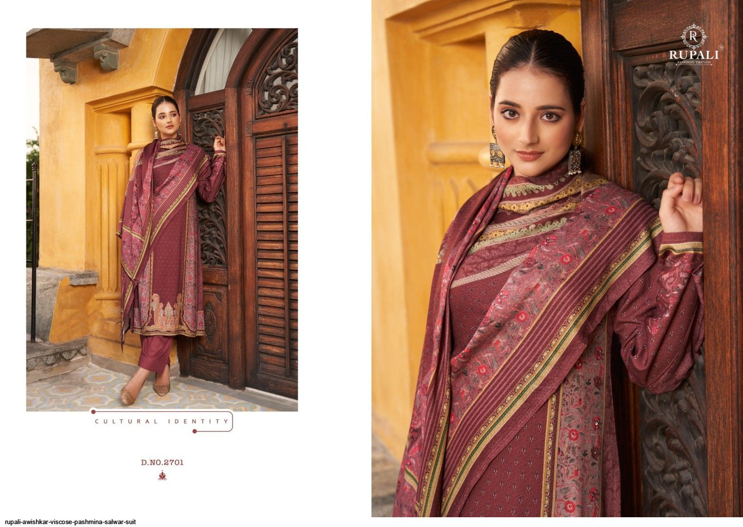 Awishkar Rupali Viscose Pashmina Suits Manufacturer