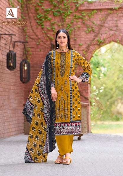 Ayaan Bin Saeed Alok Cambric Cotton Karachi Salwar Suits Wholesaler India