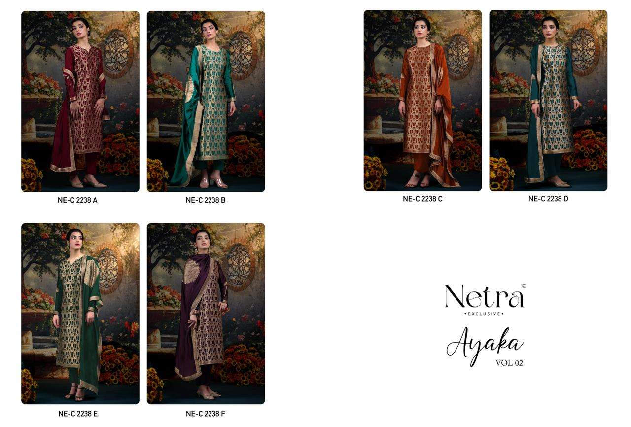 Ayaka Vol 2 Netra Woven Silk Pant Style Suits Supplier Gujarat