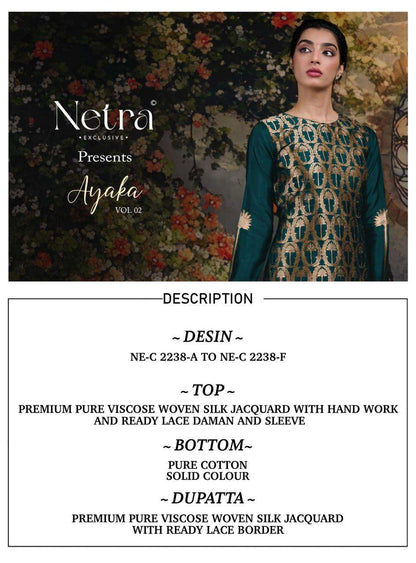 Ayaka Vol 2 Netra Woven Silk Pant Style Suits Supplier Gujarat