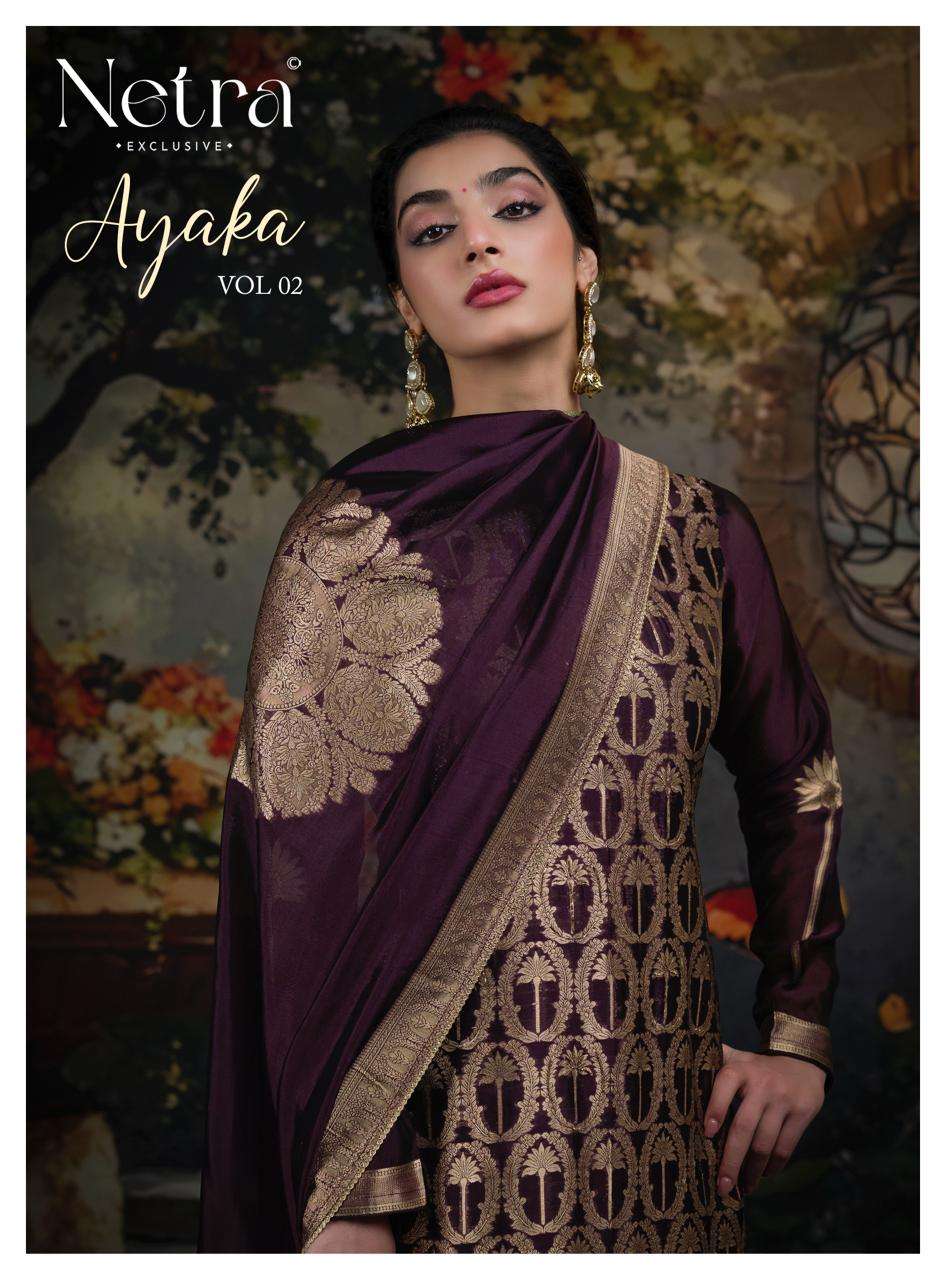 Ayaka Vol 2 Netra Woven Silk Pant Style Suits Supplier Gujarat