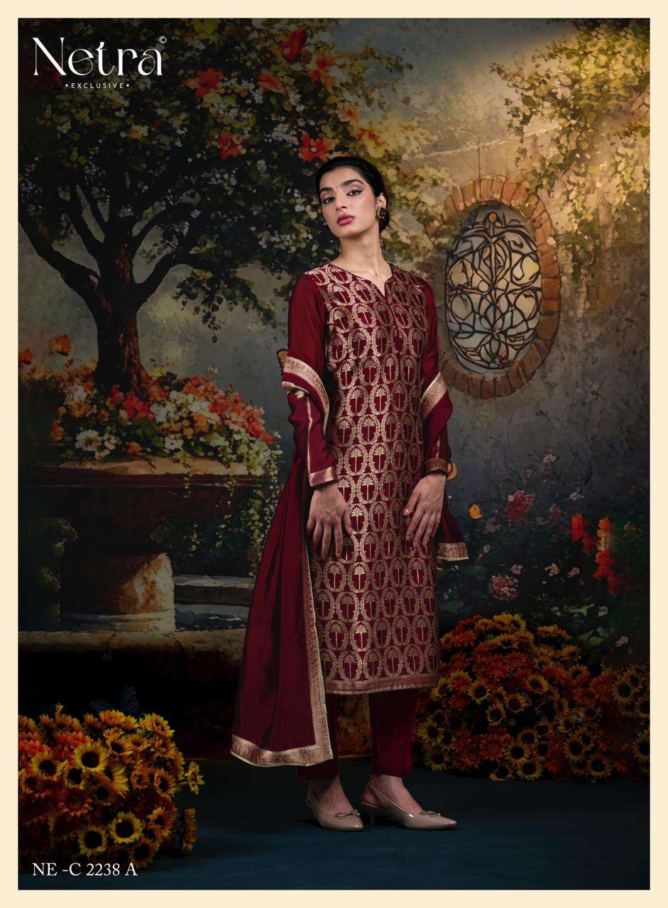 Ayaka Vol 2 Netra Woven Silk Pant Style Suits Supplier Gujarat