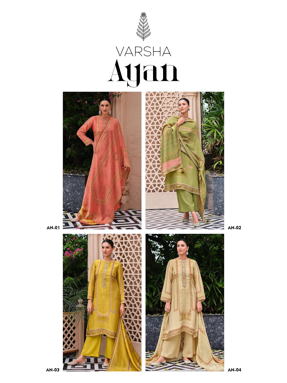 Ayan Varsha Fashions Simmer Plazzo Style Suits Supplier
