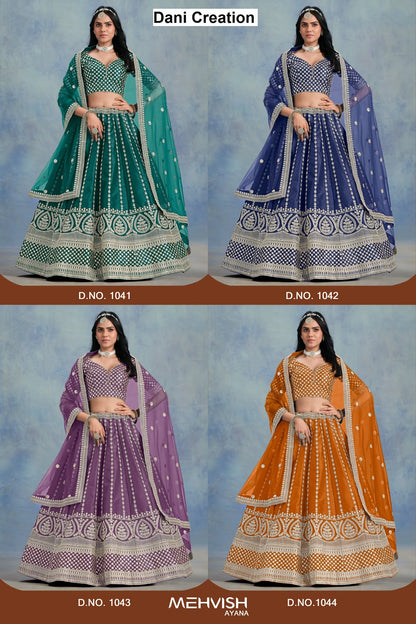 Ayana Mehvish Dani Creation Art Silk Lehenga Choli Manufacturer Ahmedabad