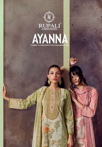 Ayanna Rupali Cambric Cotton Pant Style Suits Wholesaler Ahmedabad