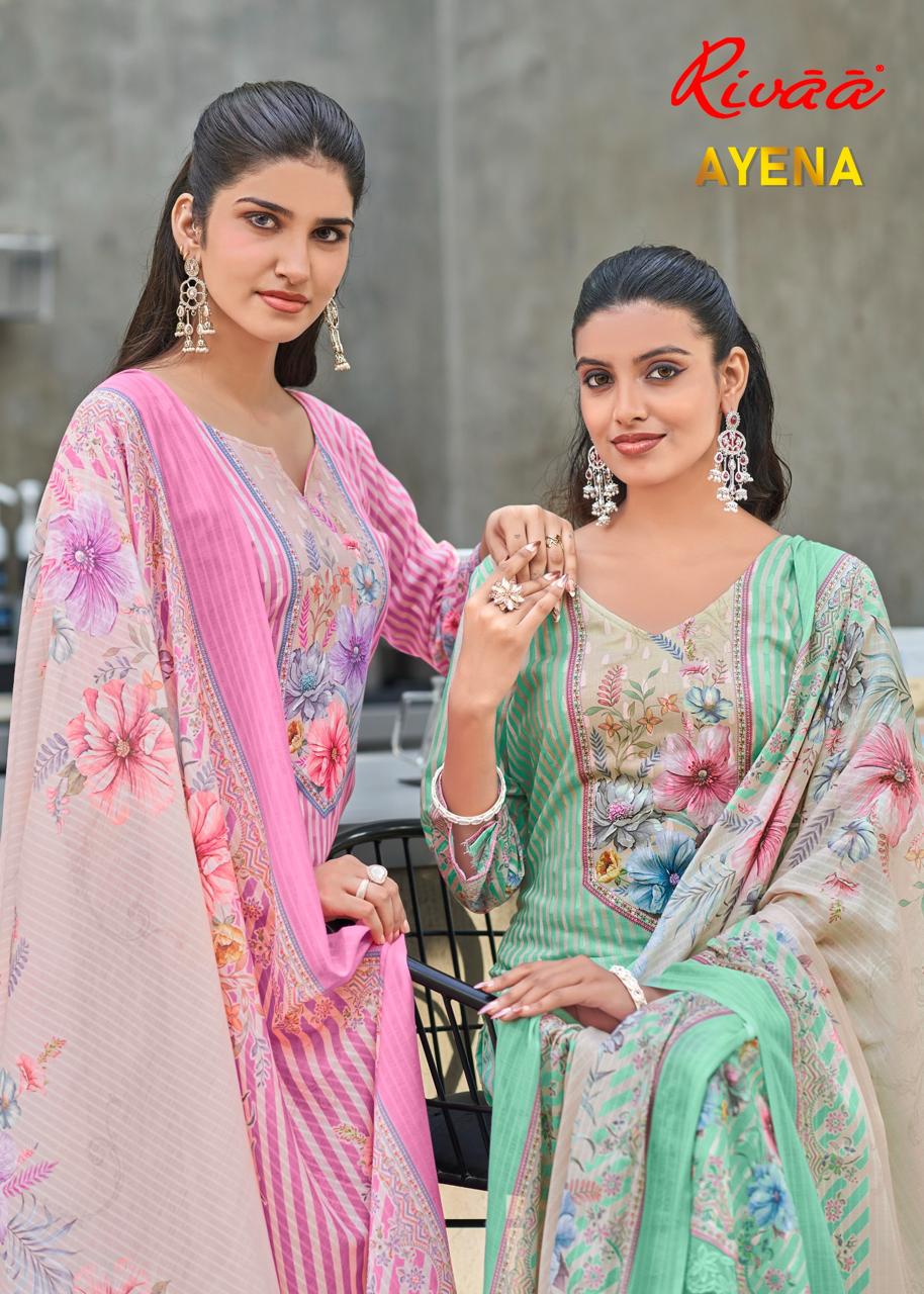 Ayena Rivaa Cotton Pant Style Suits Exporter Ahmedabad