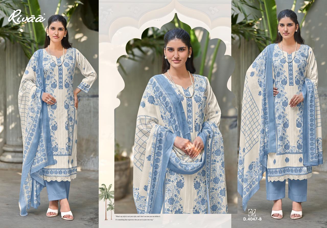 Ayena Rivaa Cotton Pant Style Suits Exporter Ahmedabad