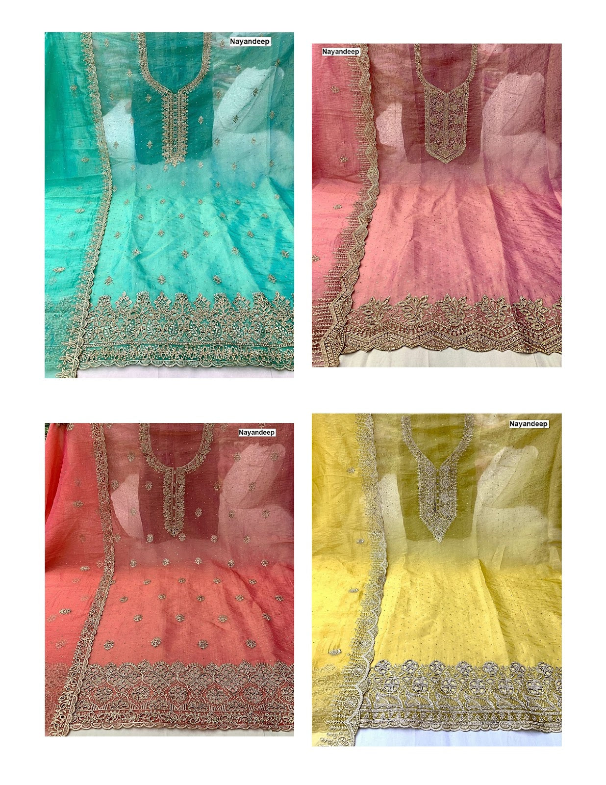 Ayesha Nayandeep Silk Salwar Suits Wholesaler India