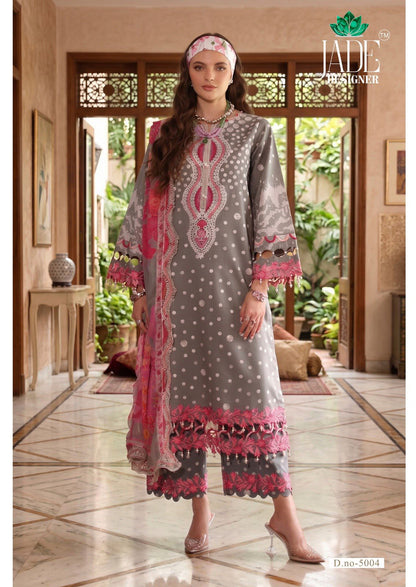 Ayesha Zara Vol 5 Jade Designer Lawn Cotton Karachi Salwar Suits Exporter India