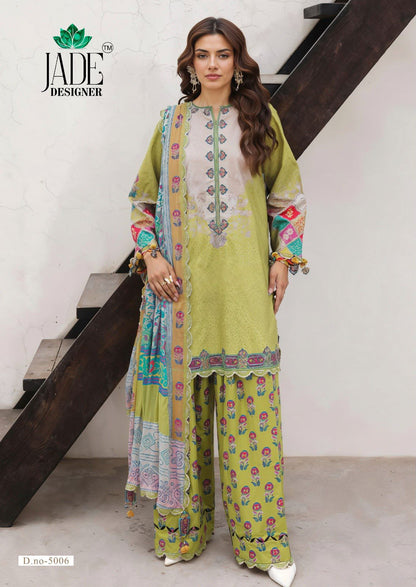 Ayesha Zara Vol 5 Jade Designer Lawn Cotton Karachi Salwar Suits Exporter India