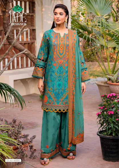 Ayesha Zara Vol 6 Jade Designer Lawn Cotton Karachi Salwar Suits Manufacturer Gujarat