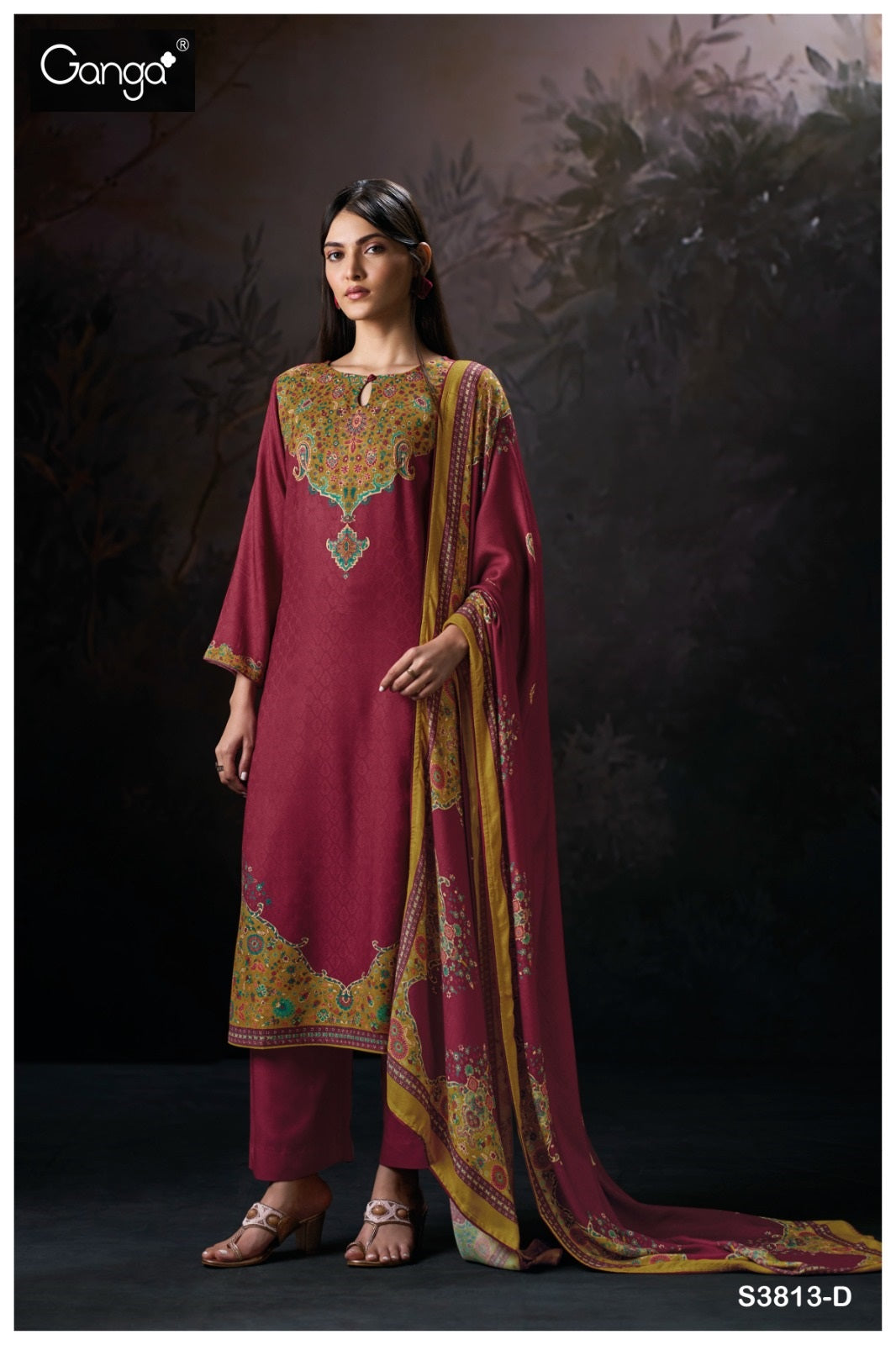 Ayira 3813 Ganga Pashmina Suits Manufacturer Gujarat