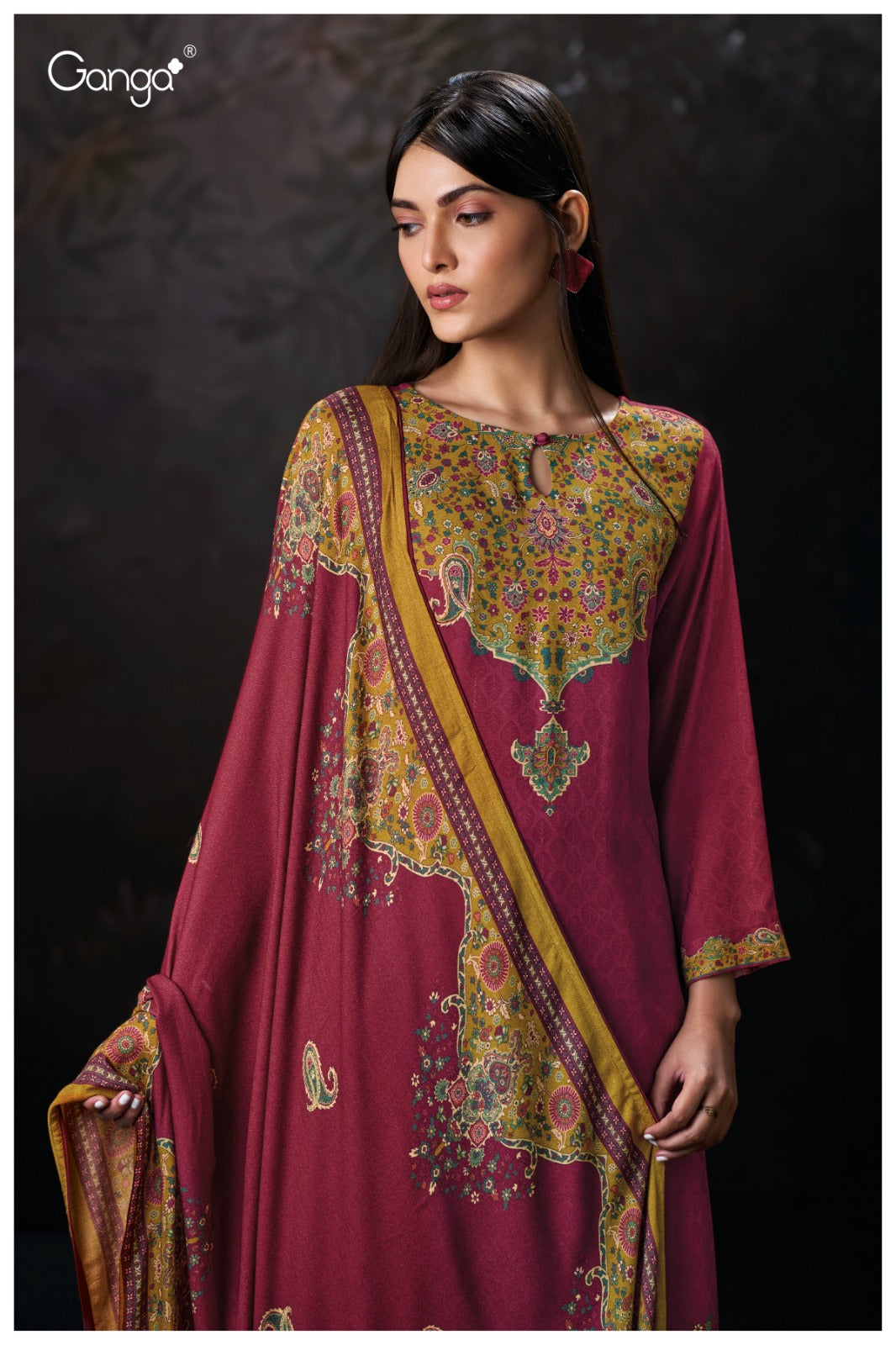 Ayira 3813 Ganga Pashmina Suits Manufacturer Gujarat