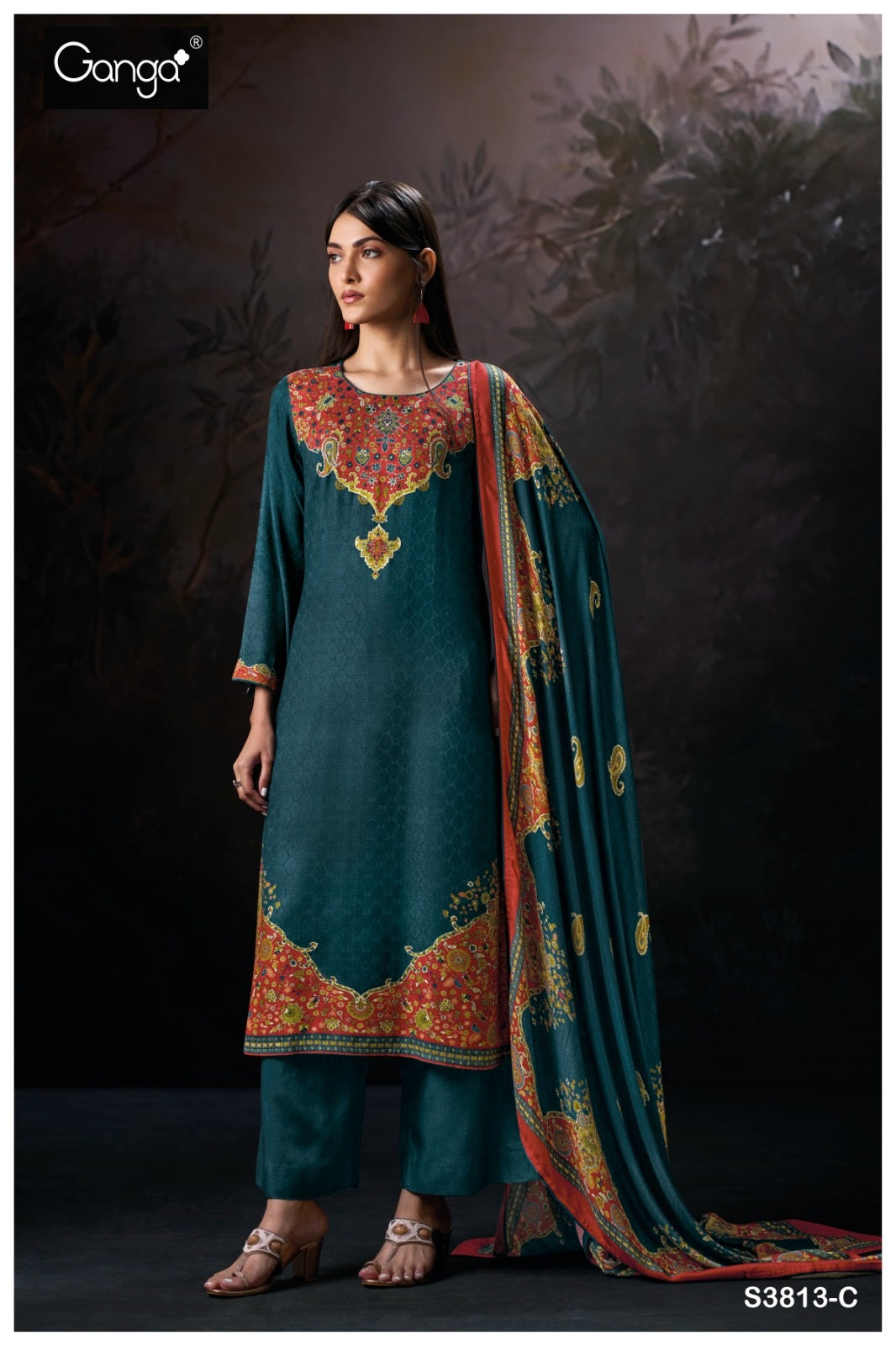 Ayira 3813 Ganga Pashmina Suits Manufacturer Gujarat