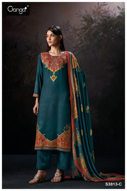 Ayira 3813 Ganga Pashmina Suits Manufacturer Gujarat