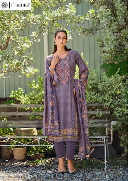 Aykaa Nisanka Viscose Karachi Salwar Suits Supplier Gujarat