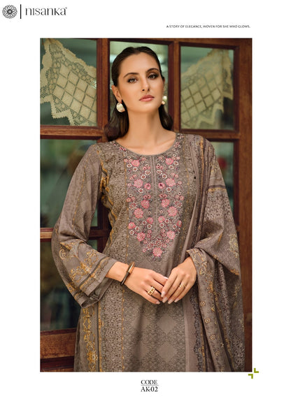 Aykaa Nisanka Viscose Karachi Salwar Suits Supplier Gujarat