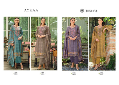 Aykaa Nisanka Viscose Karachi Salwar Suits Supplier Gujarat