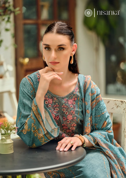 Aykaa Nisanka Viscose Karachi Salwar Suits Supplier Gujarat