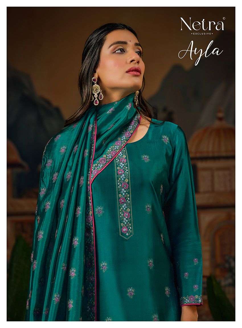 Ayla Netra Premium Viscose Pant Style Suits Supplier India