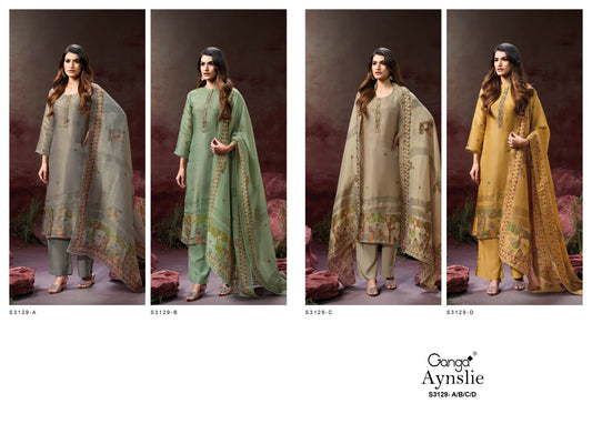 Aynslie 3129 Ganga Premium Bemberg Pant Style Suits Supplier