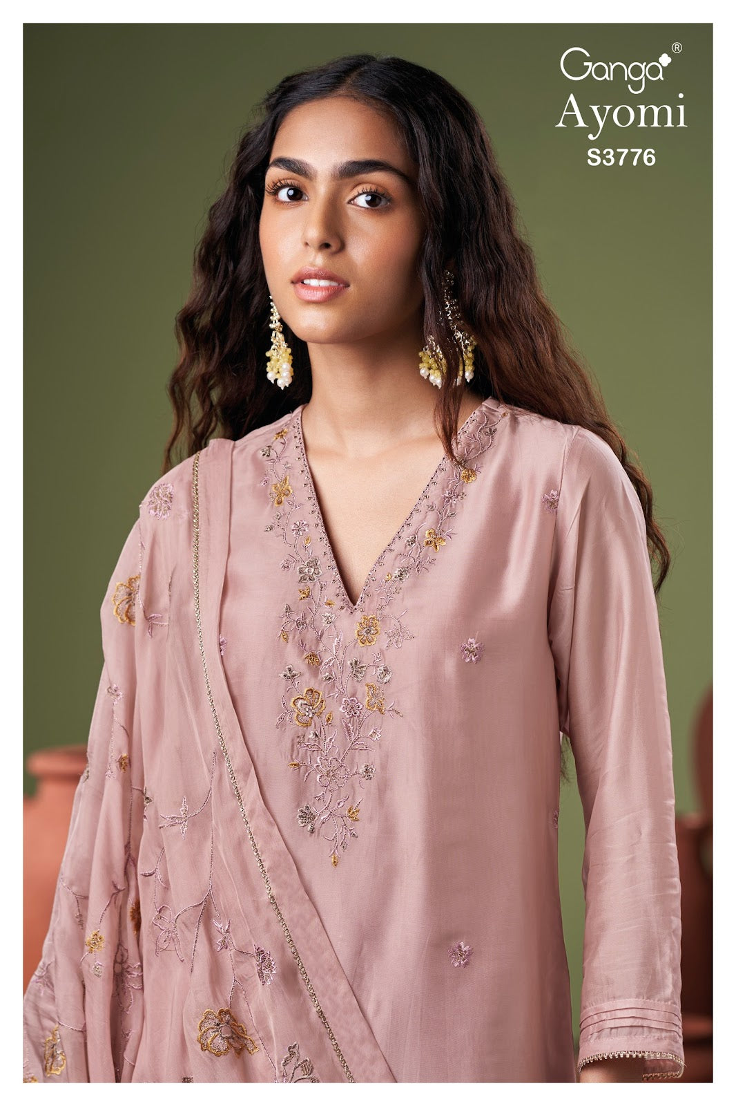 Ayomi 3776 Ganga Premium Bemberg Plazzo Style Suits Exporter Ahmedabad
