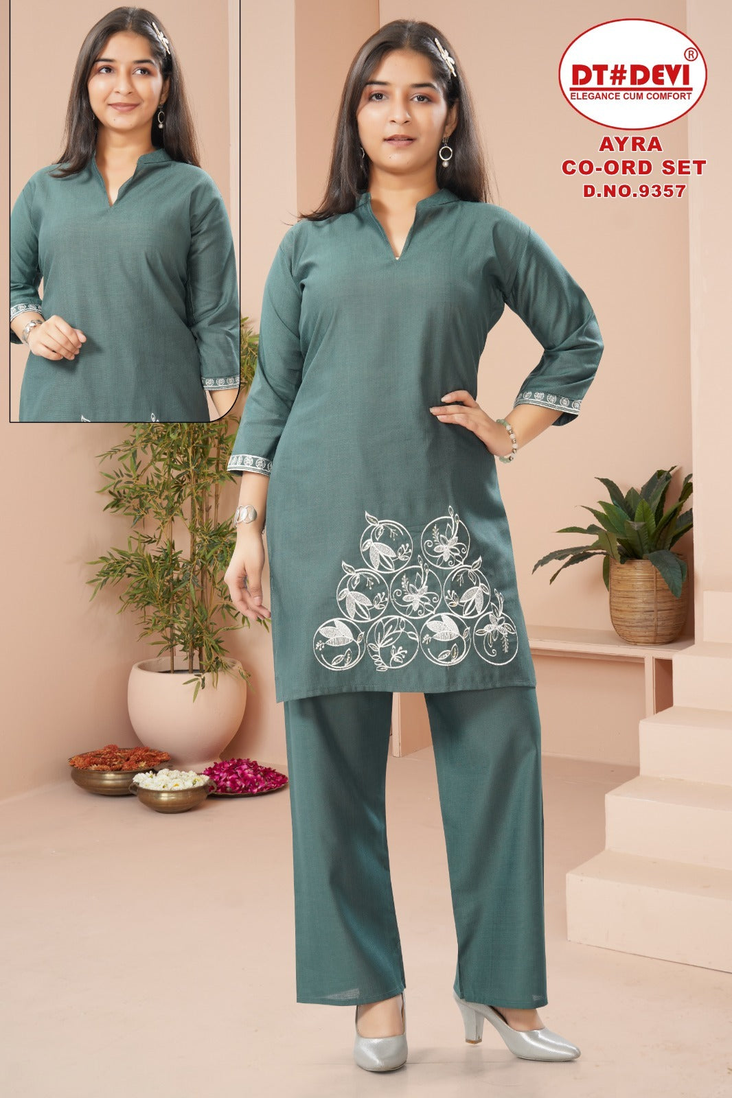 Ayra Dn 9357 Dt Devi Vetican Girls Co Ord Set Supplier India