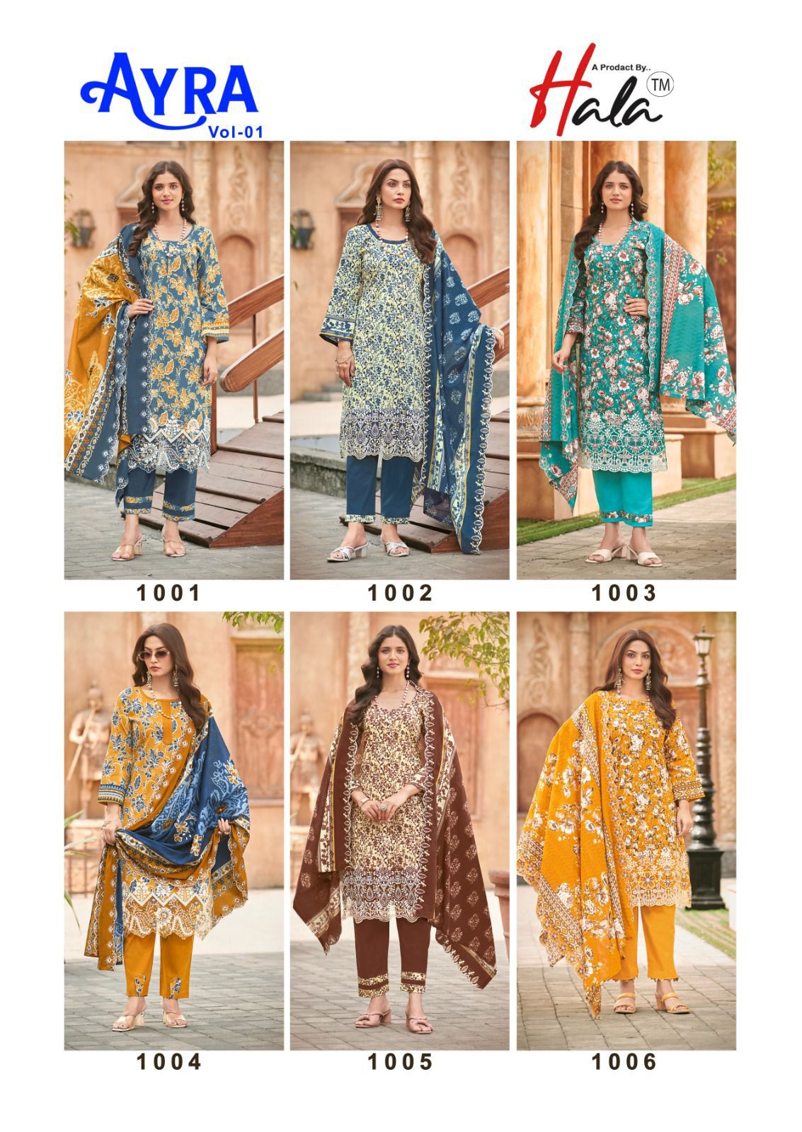 Ayra Vol 1 Hala Pure Cotton Karachi Salwar Suits Manufacturer India