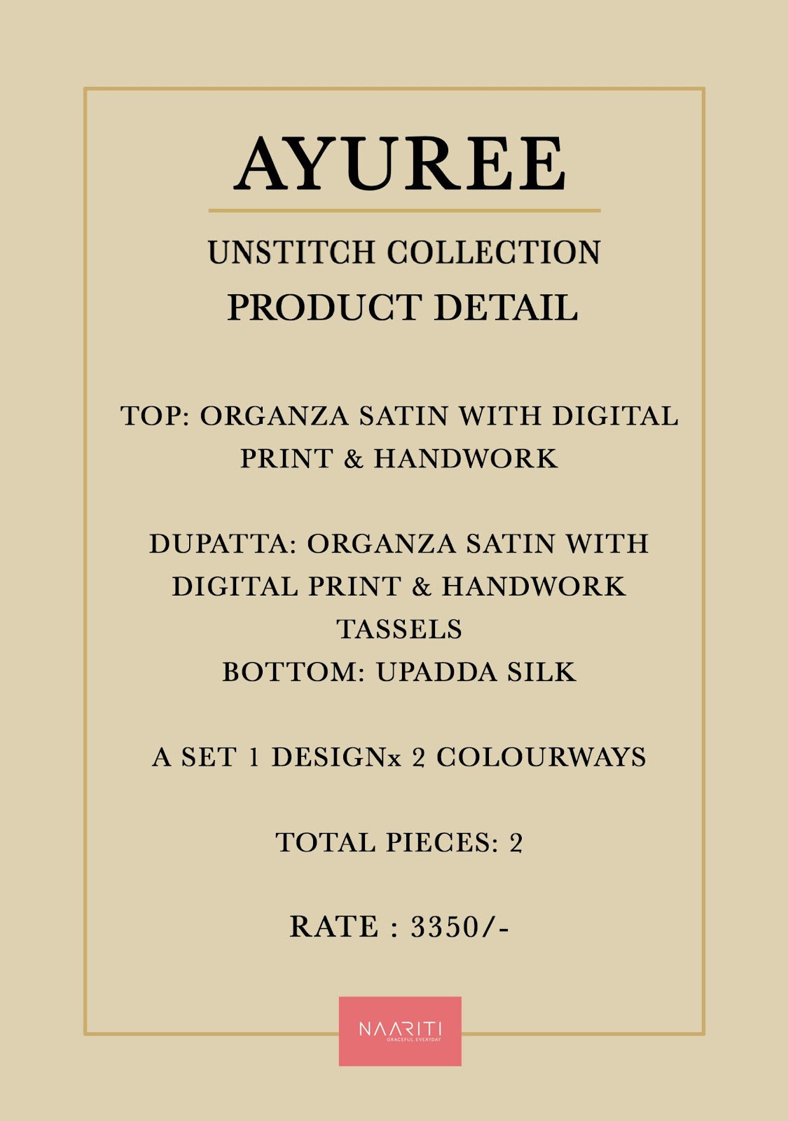 Ayuree Naariti Organza Pant Style Suits Wholesale Price