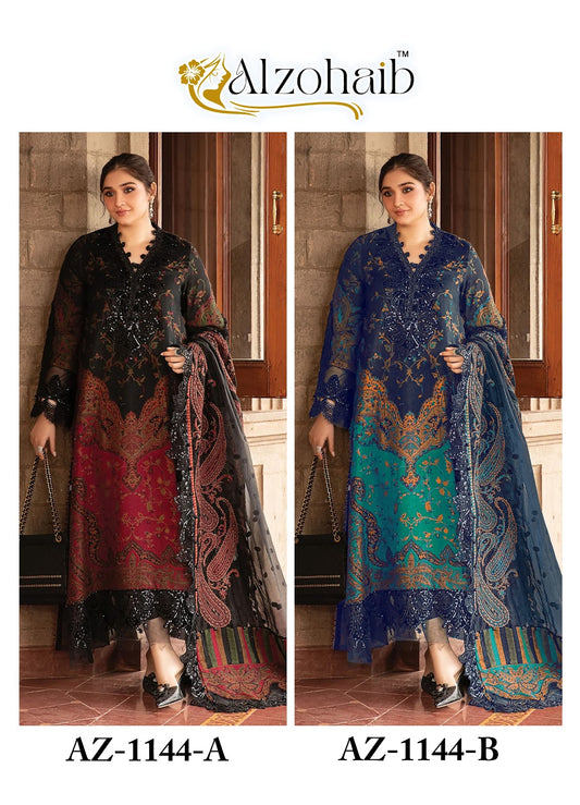 Az-1144 Ab Al Zohaib Pure Cotton Pakistani Salwar Suits Exporter