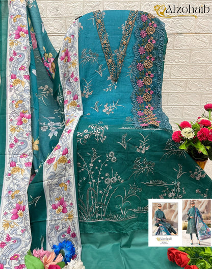 Az-1147-1185 Al Zohaib Pure Cotton Pakistani Salwar Suits Wholesaler India