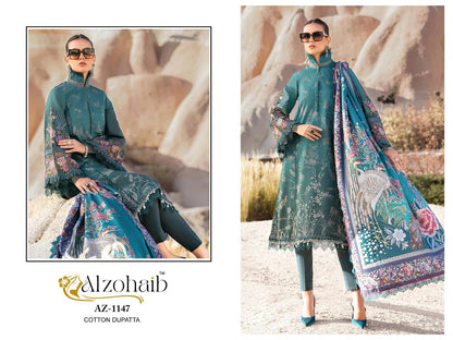 Az-1147-1185 Al Zohaib Pure Cotton Pakistani Salwar Suits Wholesaler India