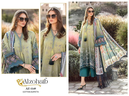 Az-1147-1185 Al Zohaib Pure Cotton Pakistani Salwar Suits Wholesaler India