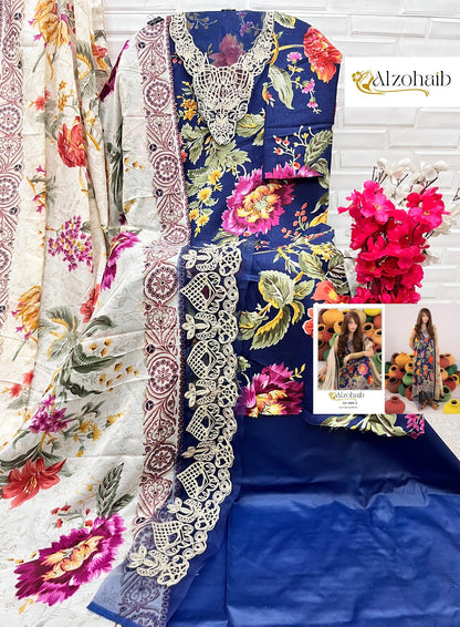 Az 1098 Abc Al Zohaib Cotton Pakistani Patch Work Suits Supplier Ahmedabad