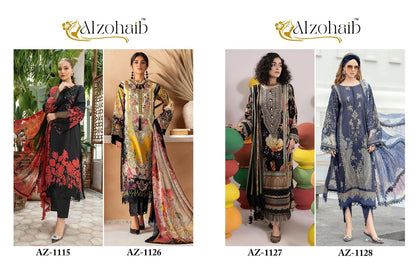 Az 1115-1126-1127-1128 Al Zohaib Cotton Pakistani Patch Work Suits Manufacturer