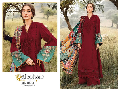 Az 1261 Al Zohaib Pure Cotton Pakistani Salwar Suits Manufacturer Gujarat