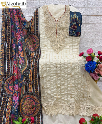 Az 1261 Al Zohaib Pure Cotton Pakistani Salwar Suits Manufacturer Gujarat