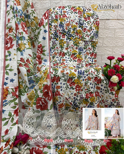 Az 1288-1289 Al Zohaib Cotton Pakistani Patch Work Suits Wholesale Price