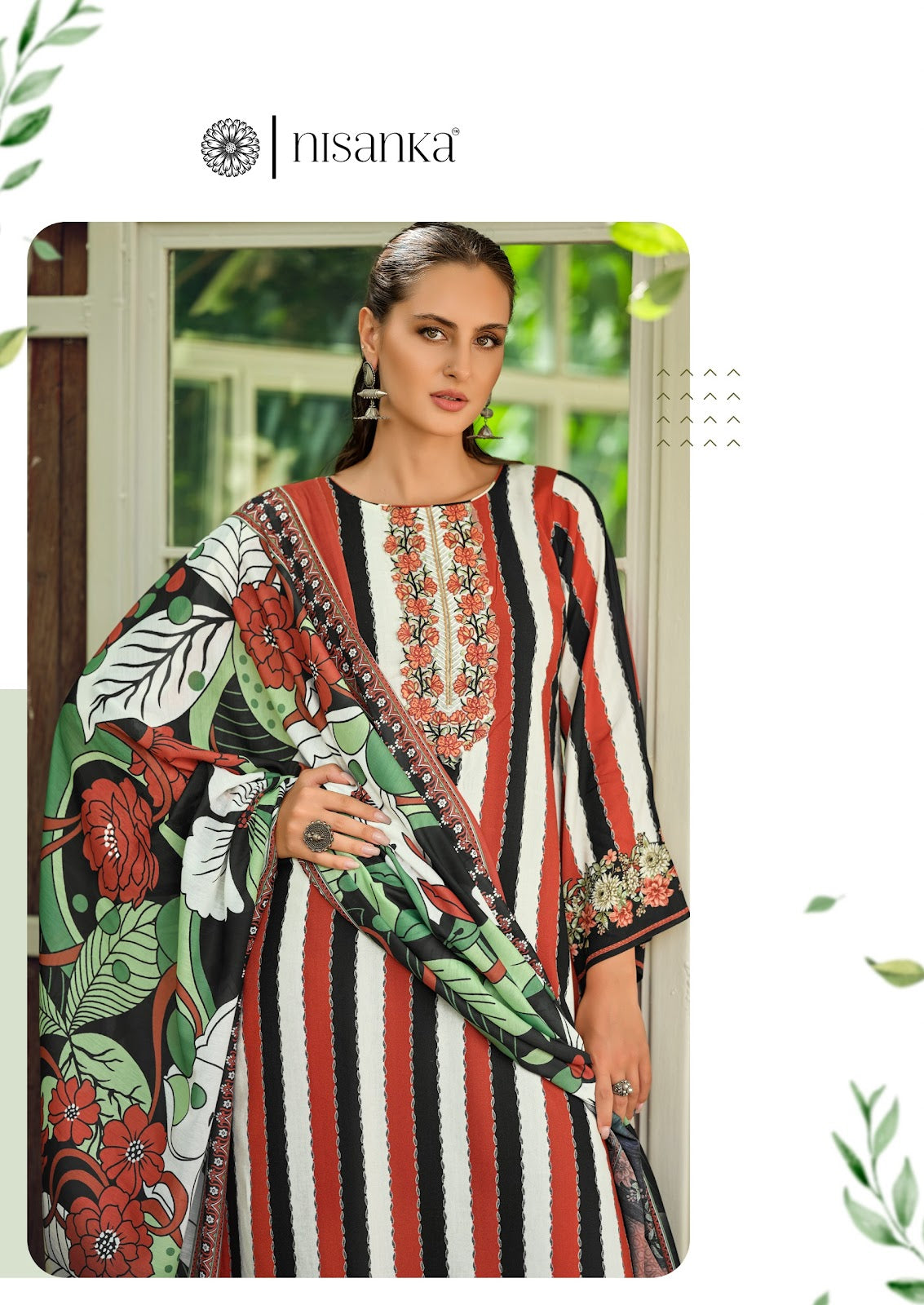 Azaa Nisanka Pure Jam Karachi Salwar Suits Wholesaler India