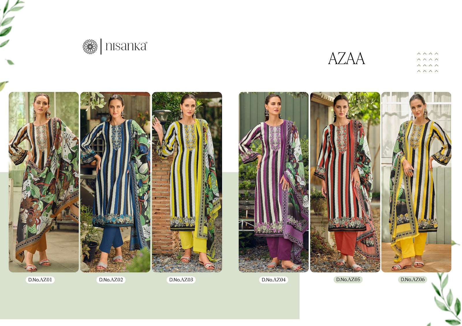 Azaa Nisanka Pure Jam Karachi Salwar Suits Wholesaler India