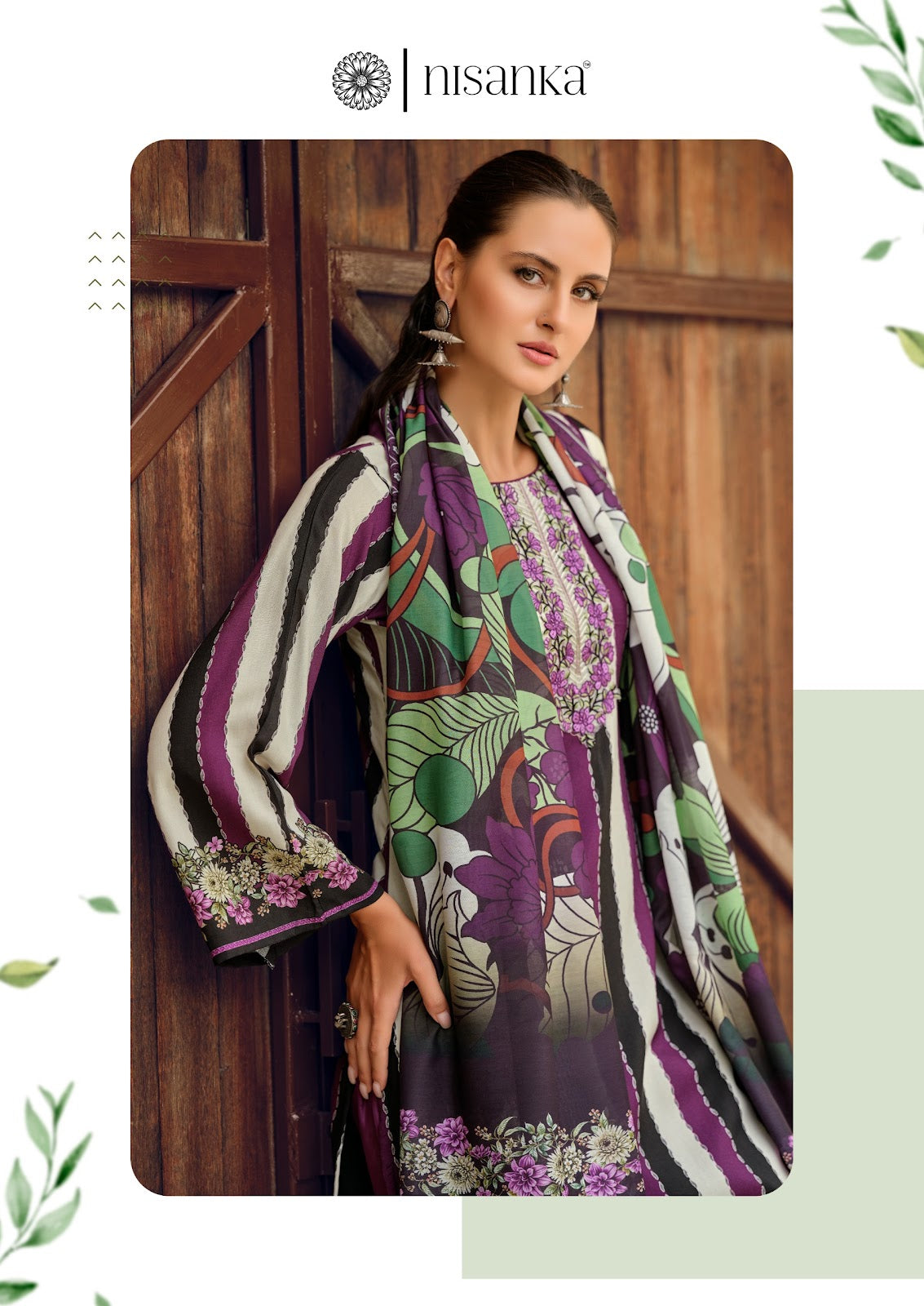 Azaa Nisanka Pure Jam Karachi Salwar Suits Wholesaler India