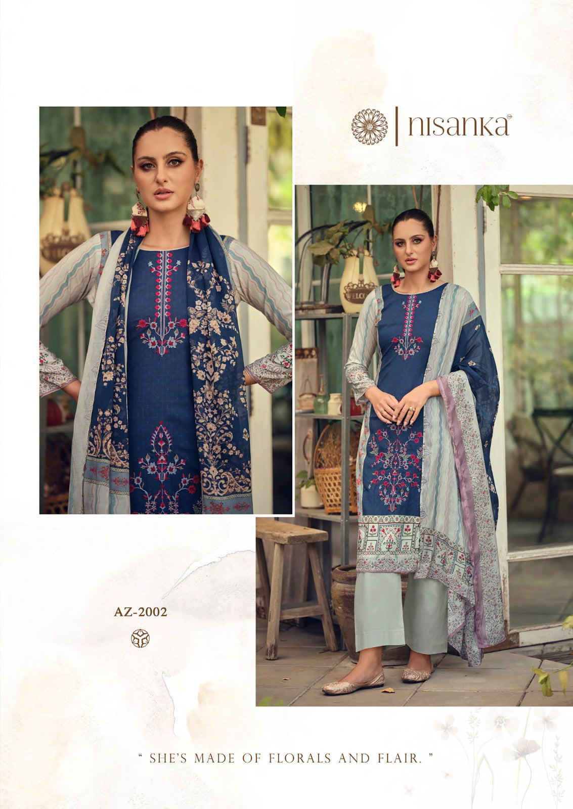 Azaa Vol 4 Nisanka Viscose Karachi Salwar Suits Manufacturer India