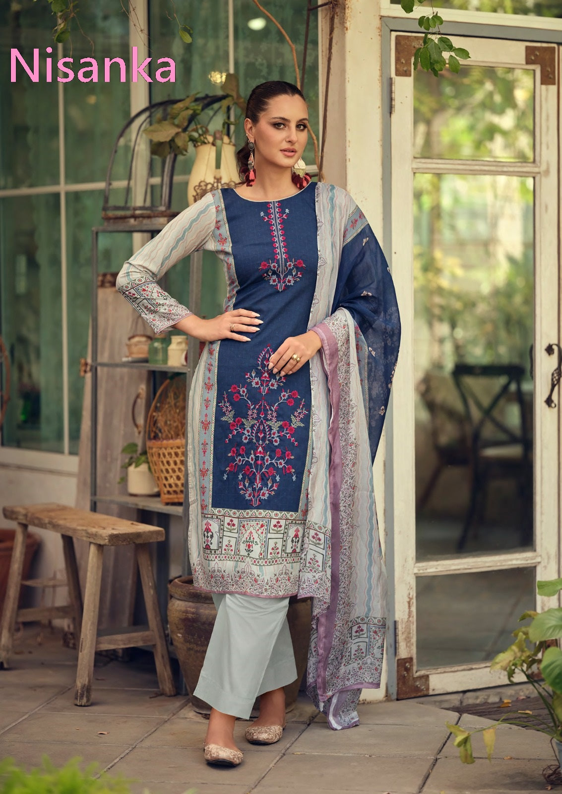 Azaa Vol 4 Nisanka Viscose Karachi Salwar Suits Manufacturer India