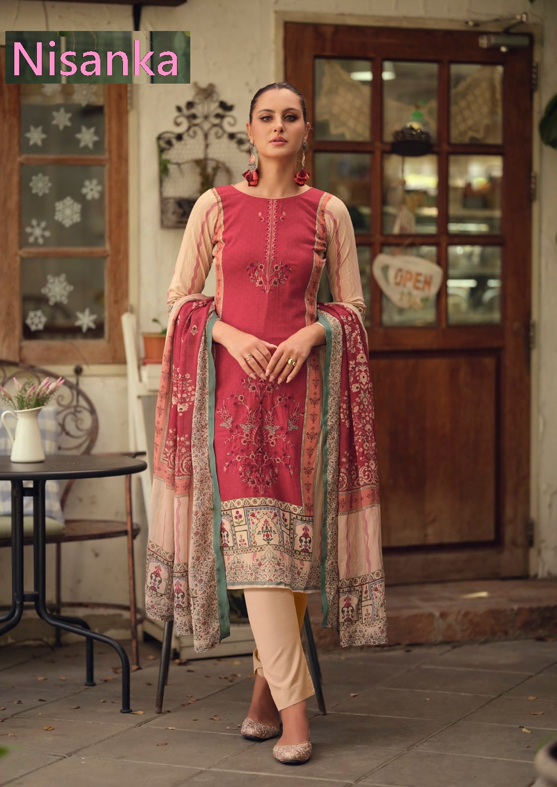 Azaa Vol 4 Nisanka Viscose Karachi Salwar Suits Manufacturer India