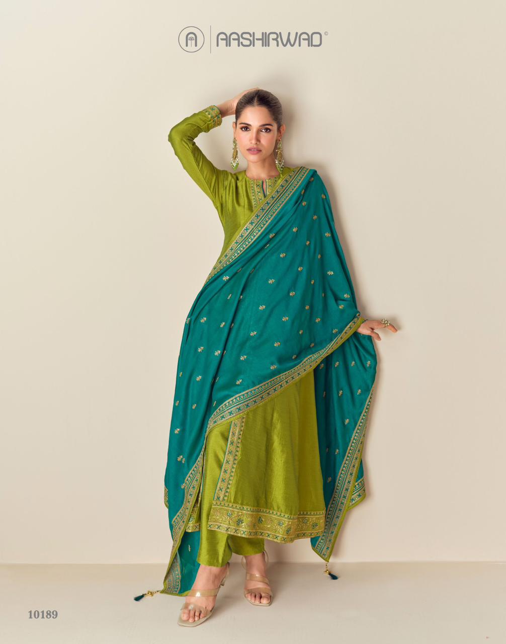 Azara Aashirwad Creation Silk Readymade Pant Style Suits Manufacturer Gujarat