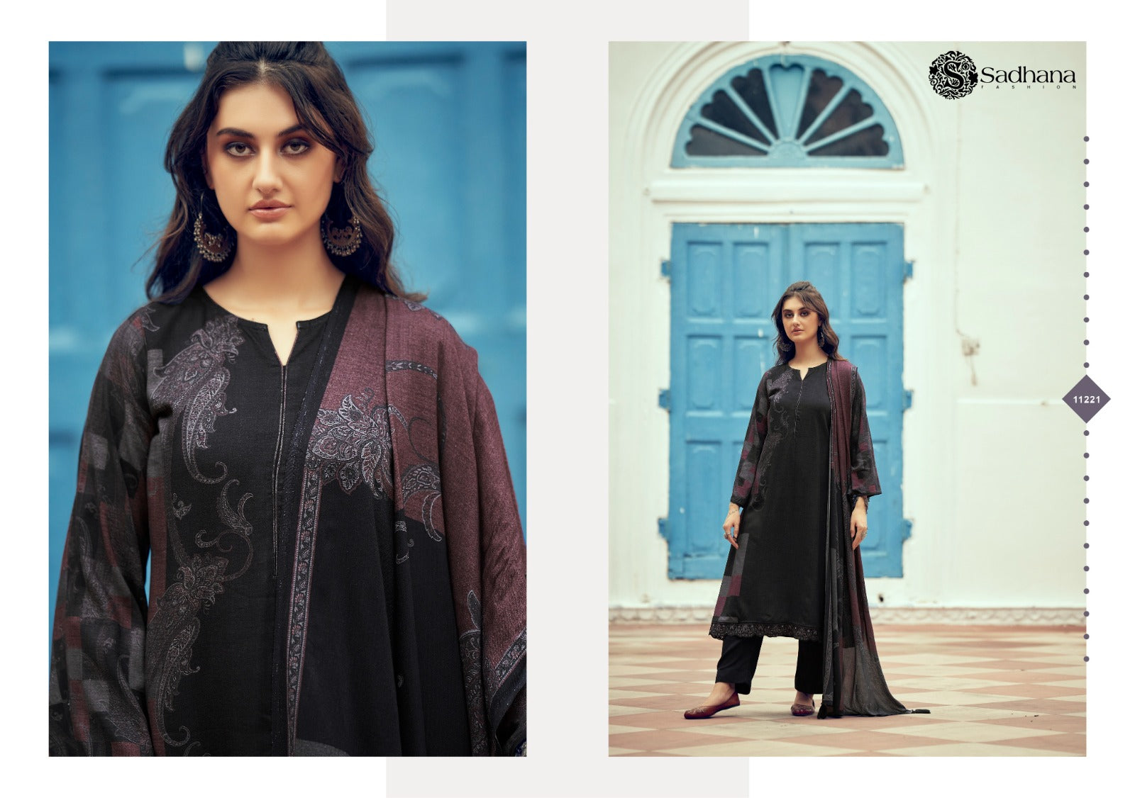 Azara Sadhana Viscose Pashmina Suits Wholesale