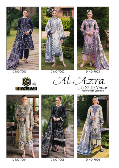Azara Vol 7 Keval Fab Heavy Cotton Karachi Salwar Suits Manufacturer Gujarat