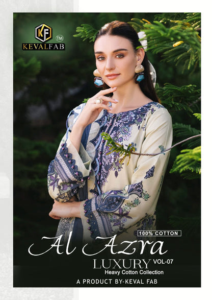Azara Vol 7 Keval Fab Heavy Cotton Karachi Salwar Suits Manufacturer Gujarat