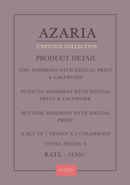 Azaria Naariti Pashmina Suits Supplier